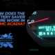 How does the battery saver feature work in the GMC Acadia