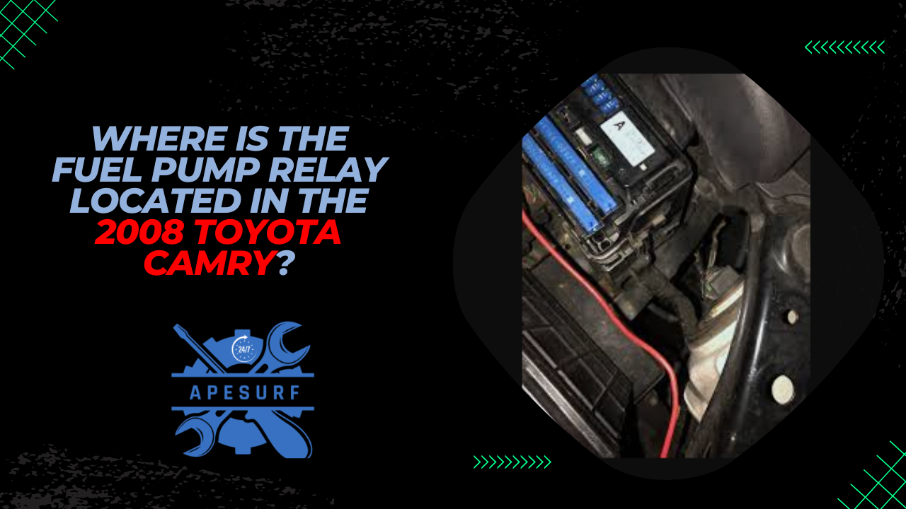 Where is the fuel pump relay located in the 2008 Toyota Camry
